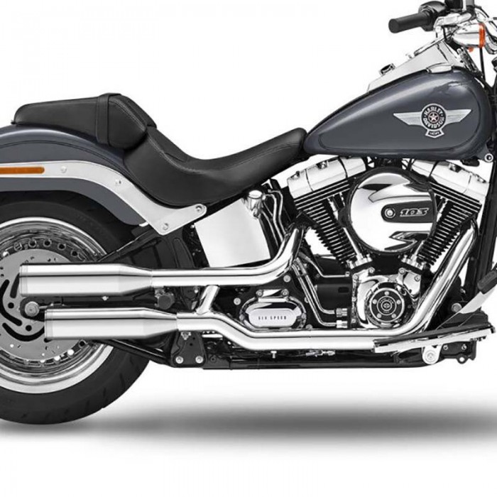 [해외]KESSTECH ESM3 2-2 Harley Davidson FLSTF 1690 Fat Boy Ref:120-2122-715 비인증 슬립온 머플러 9140124387 Chrome