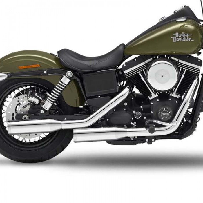 [해외]KESSTECH ESM3 2-2 Harley Davidson FXDB 1690 Dyna Street Bob Ref:130-2132-715 비인증 슬립온 머플러 9140124389 Chrome