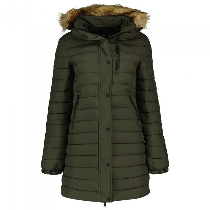 [해외]슈퍼드라이 Fuji Mid Length 패딩 자켓 140140760 Dark Moss Green