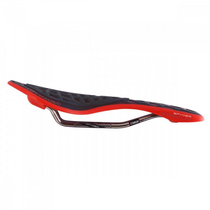 [해외]TIOGA Spyder Stratum Titanium 자전거 안장 1140271145 Opaque Red