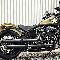 [해외]RINEHART 슬립온 머플러 3´´ Straight Harley Davidson FLS 1690 소프트ail Slim Ref:500-0203 9140124495 Black