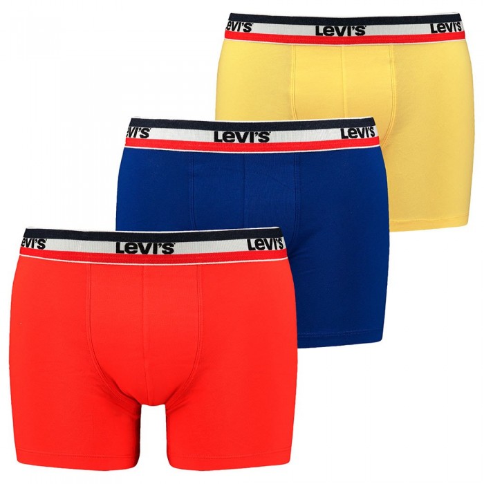 [해외]리바이스 언더웨어 Sprts Wear Logo 복서 브리프 3 단위 139987371 Red / Blue / Yellow