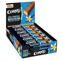 [해외]CORNY 바닐라로 덮인 상자 단백질 바 ~와 함께 Chocolate 30% 단백질 그리고 아니요 추가됨 설탕 50g 18 단위 14140218936 Multicolor