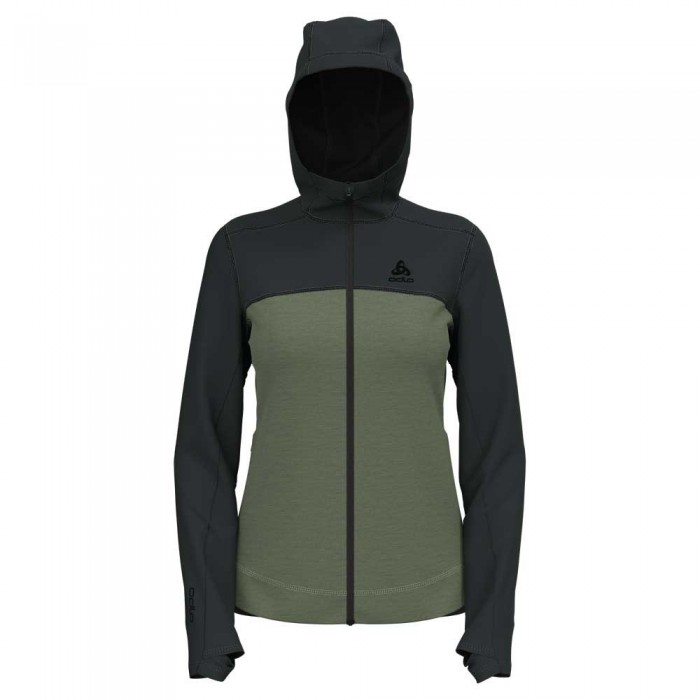 [해외]오들로 퍼포먼스 Wool 지퍼 플리스 4140084617 Matte Green / Black