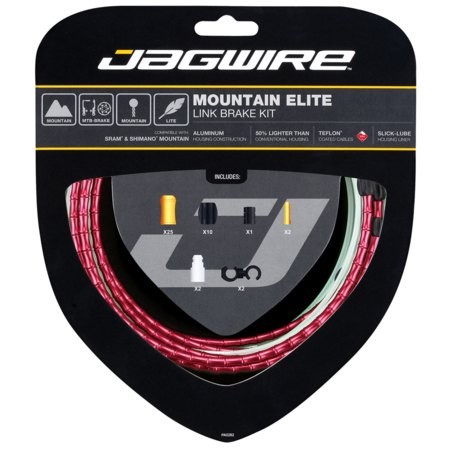 [해외]JAGWIRE 키트-레드 Kit Mountain Elite Link Brake 1138504409 Red