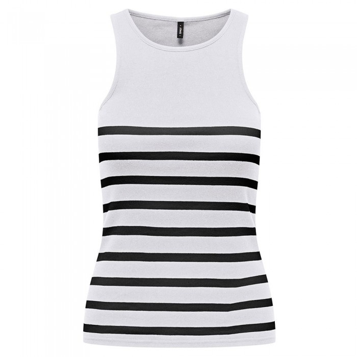 [해외]ONLY Kenya Rib 민소매 티셔츠 139971120 Bright White / Stripes Black