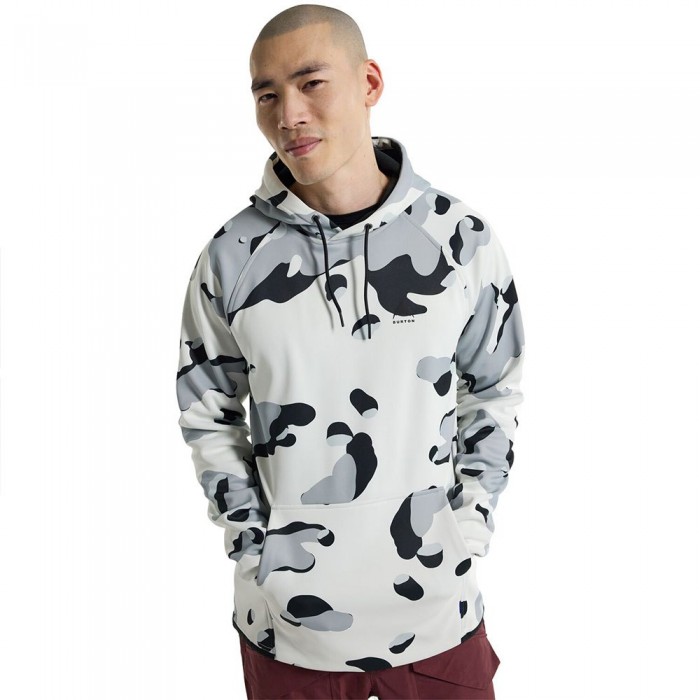 [해외]버튼 후드티 Crwn Weaterproof Pullover 5140274014 Stout White Cookie Camo