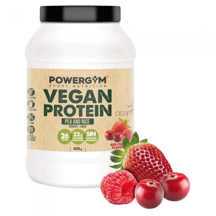 [해외]POWERGYM 비건 단백질 붉은 과일 800gr 4140242054 White