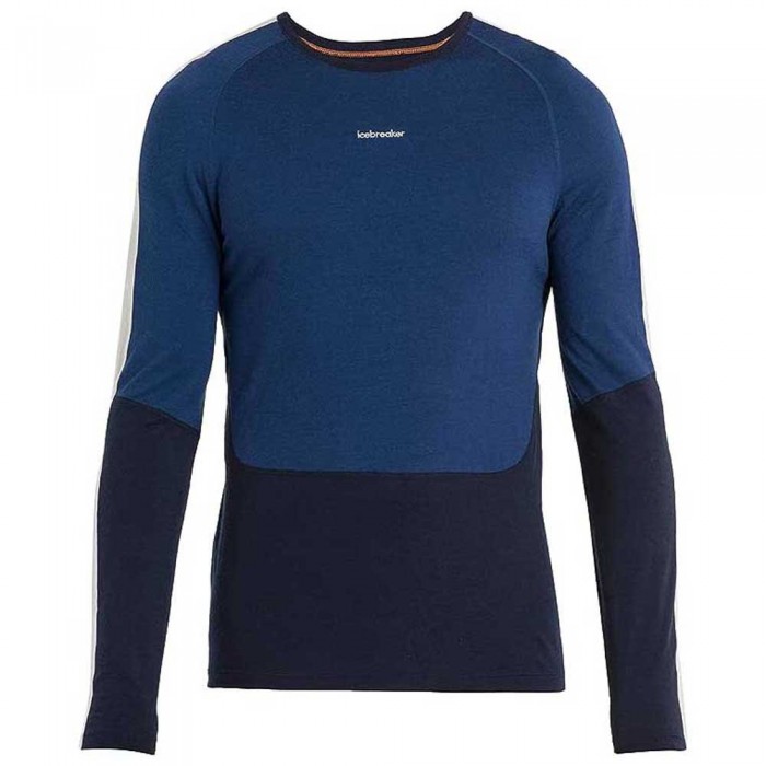 [해외]아이스브레이커 200 Sonebula Crewe Merino 긴팔 베이스 레이어 9140125480 Mid Navy / Royal Navy / Snow / Cb