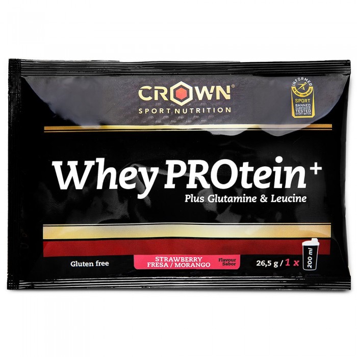 [해외]CROWN SPORT NUTRITION 딸기맛 모노도스 사셰 Whey PROtein+ 26.5g 4139963624 Black