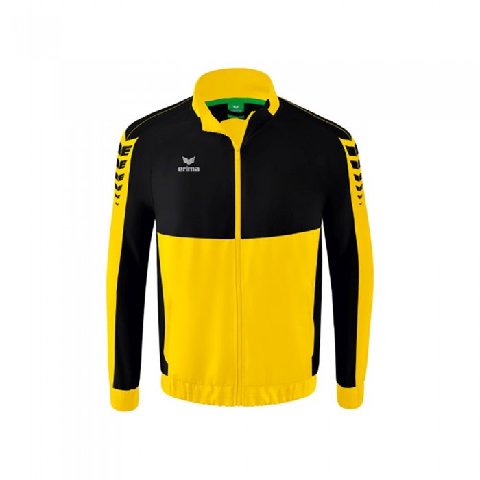 [해외]ERIMA Six Wings Presentation 풀지퍼 스웨트셔츠 3140273446 Yellow / Black