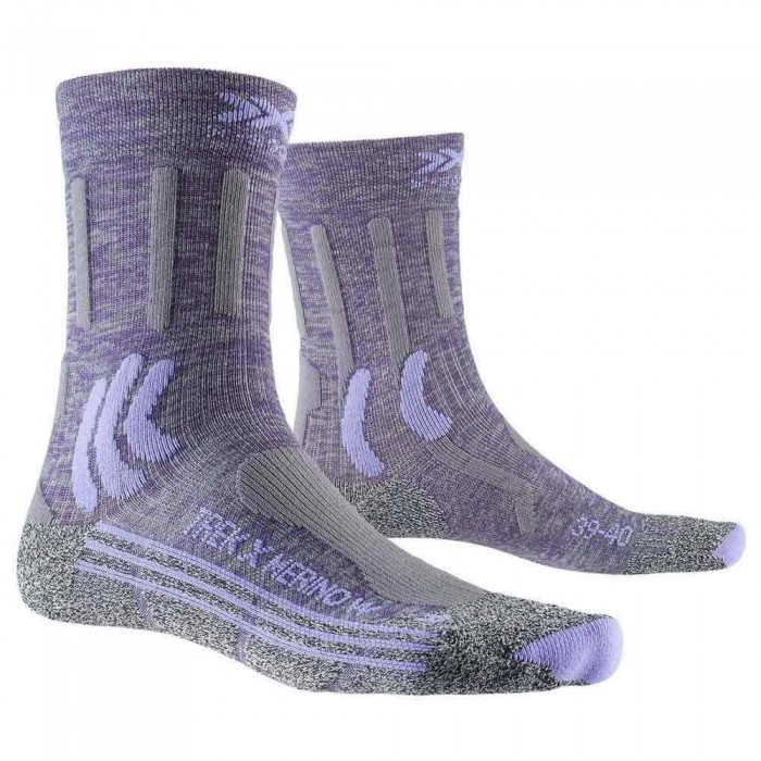 [해외]X-SOCKS Trekking X Merino 양말 6137426845 Grey Purple Melange / Grey Melange