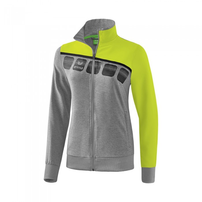 [해외]ERIMA 5-C 자켓 6138485954 Grey Marl / Lime Pop / Black