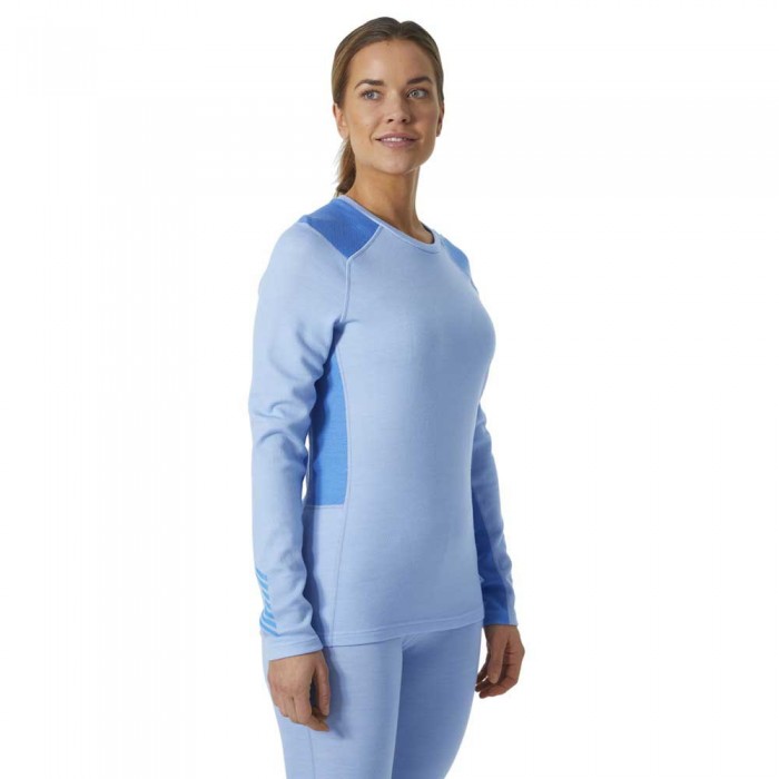 [해외]헬리한센 Lifa Merino Midweight Crew 긴팔 베이스 레이어 1139891359 Bright Blue