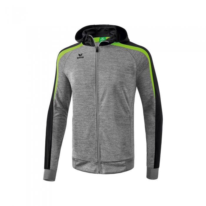 [해외]ERIMA Training Liga 2.0 Avec Hood 자켓 7140294305 Grey Marl / Black / Green Gecko