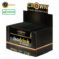[해외]CROWN SPORT NUTRITION 등장성 음료 분말 향낭 상자 Isodrink & Energy 32g 12 단위 주황색 12140367354 Black
