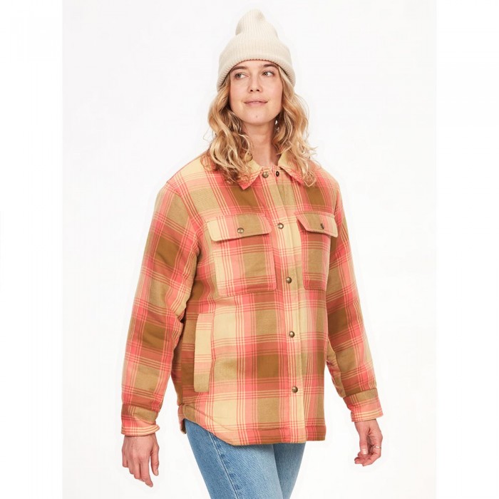 [해외]마모트 Ridgefield Sherpa Lined Flannel 긴팔 셔츠 4140276915 Grapefruit