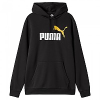 [해외]푸마 ESS+ 2 Col Big 로고 FL 후드티 139964039 Puma Black / Yellow Sizzle