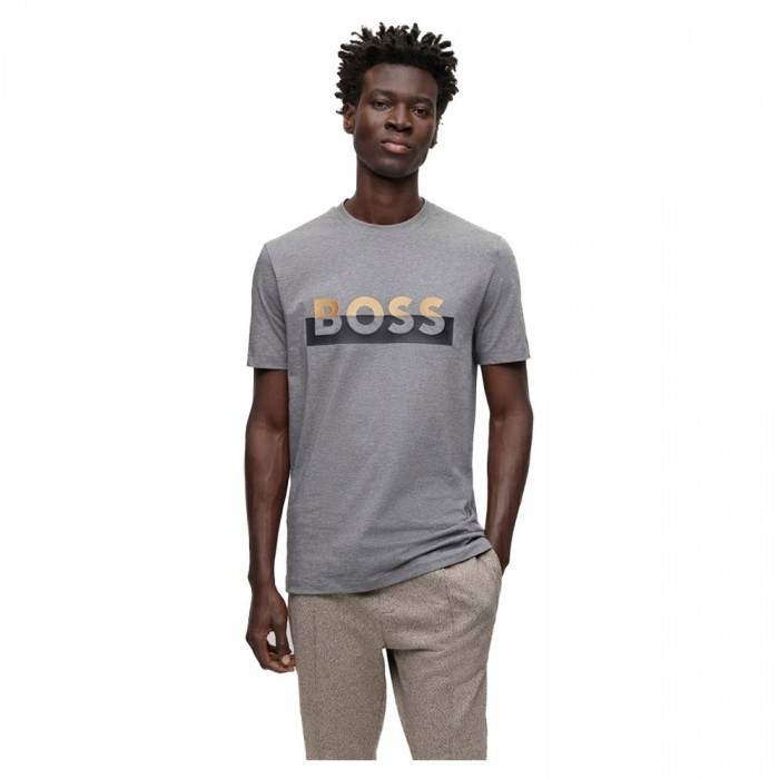 [해외]BOSS Tiburt 421 10236129 반팔 티셔츠 140315679 Medium Grey