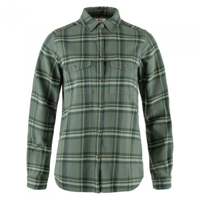 [해외]피엘라벤 ?vik 헤비 Flannel 긴팔 셔츠 4140217789 Patina Green / Deep Patina