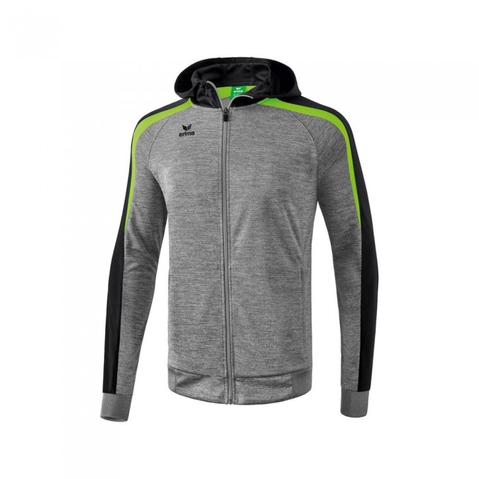 [해외]ERIMA Training Liga 2.0 Avec Hood 자켓 7138486703 Grey Marl / Black / Green Gecko