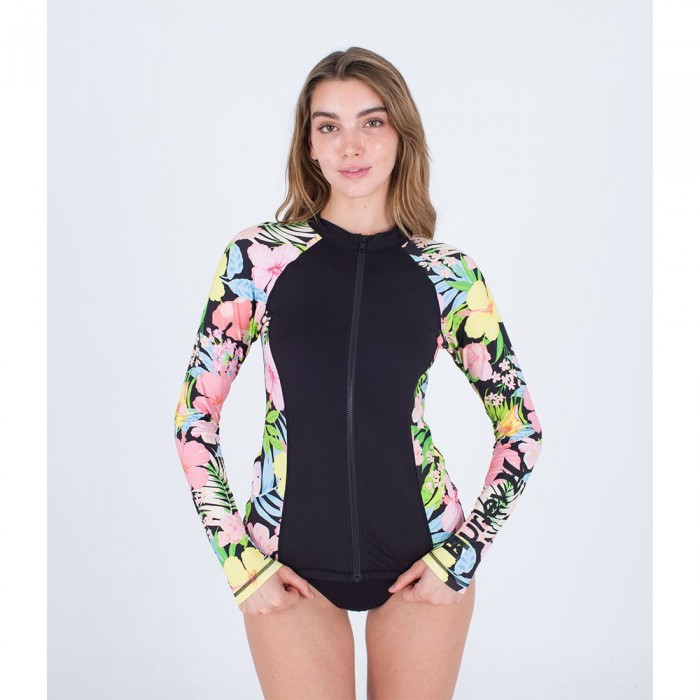 [해외]헐리 Sunset District 긴팔 풀 지퍼 rashguard 14140363587 Black