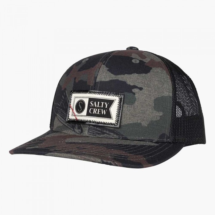 [해외]SALTY CREW Topstitch Retro Trucker 모자 14140281755 Salty Camo