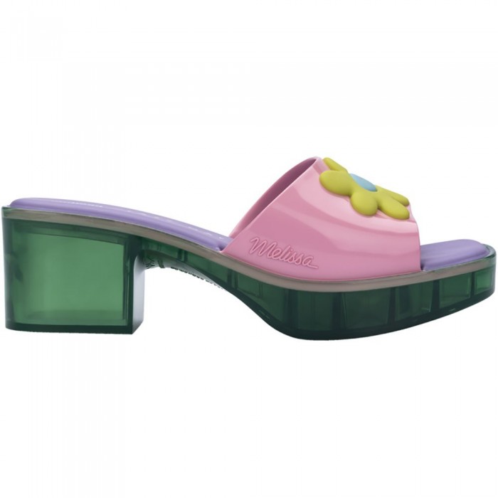 [해외]MELISSA Shape + Lazy Oaf 힐 샌들 140410667 Green / Pink / Lilac