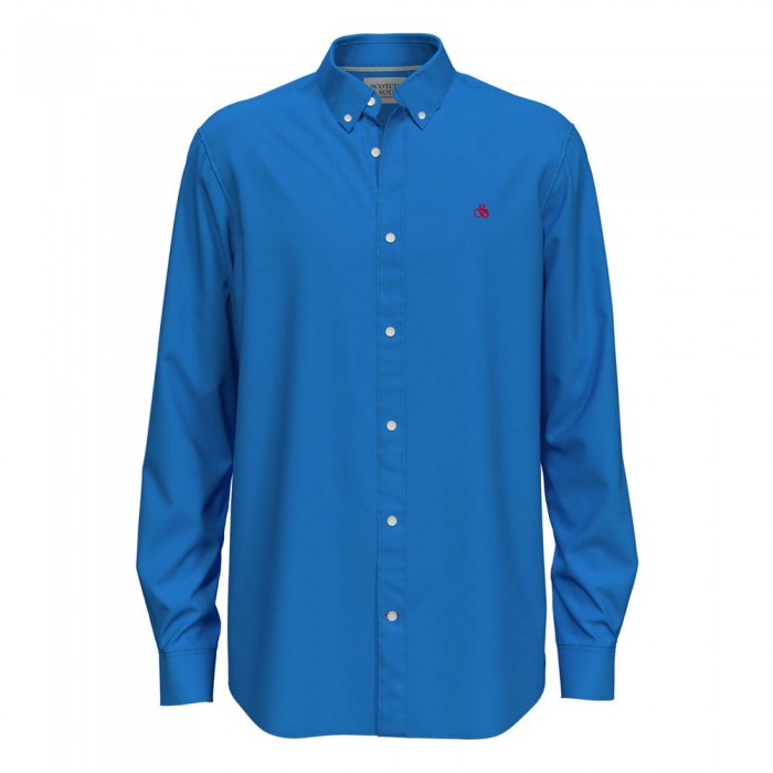 [해외]SCOTCH & SODA Essential Solid Oxford 긴팔 셔츠 140277458 Rhythm Blue