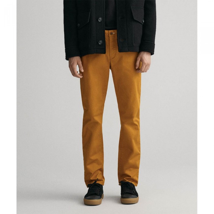 [해외]간트 Twill Slim Fit 치노 팬츠 140388268 Mustard Brown