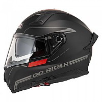 [해외]NZI Go Rider Stream Solid 풀페이스 헬멧 9139942640 Nouveau Black / Red Matt