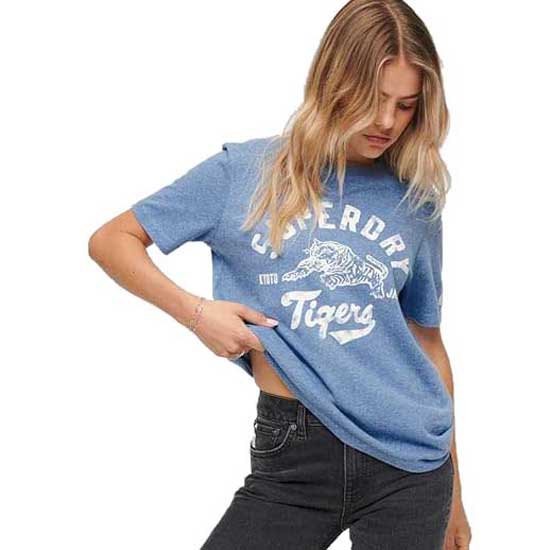 [해외]슈퍼드라이 Athletic College 반팔 티셔츠 140336416 Thrift Blue Marl