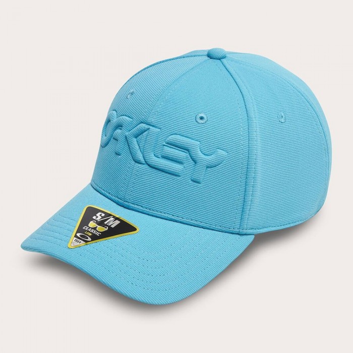 [해외]오클리 APPAREL 모자 6 Panel Stretch Embossed 1139742328 Bright Blue / Blackout