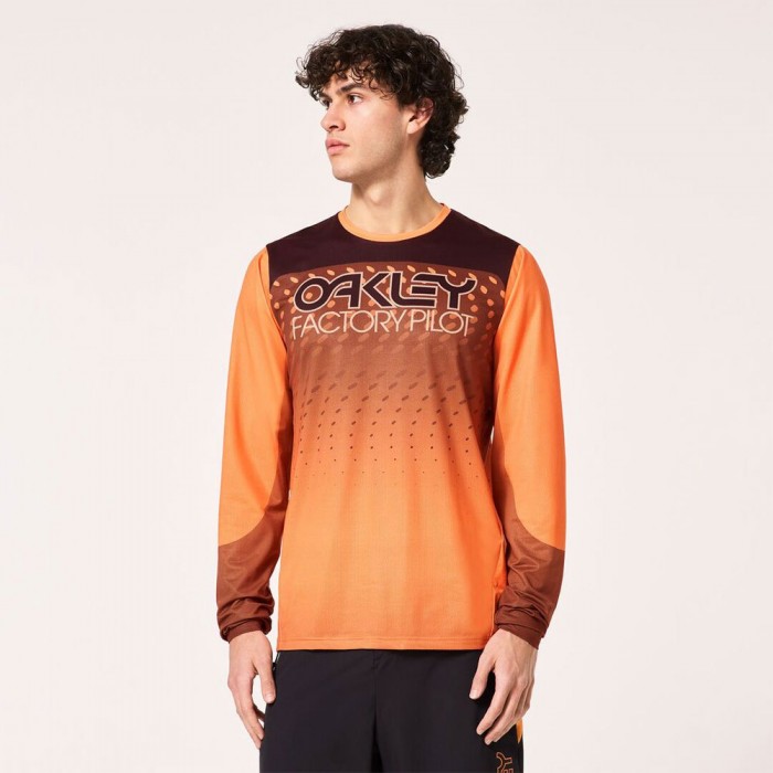 [해외]오클리 APPAREL Seeker Gradient 긴팔 저지 1139743169 Gradient Ellipse Orange