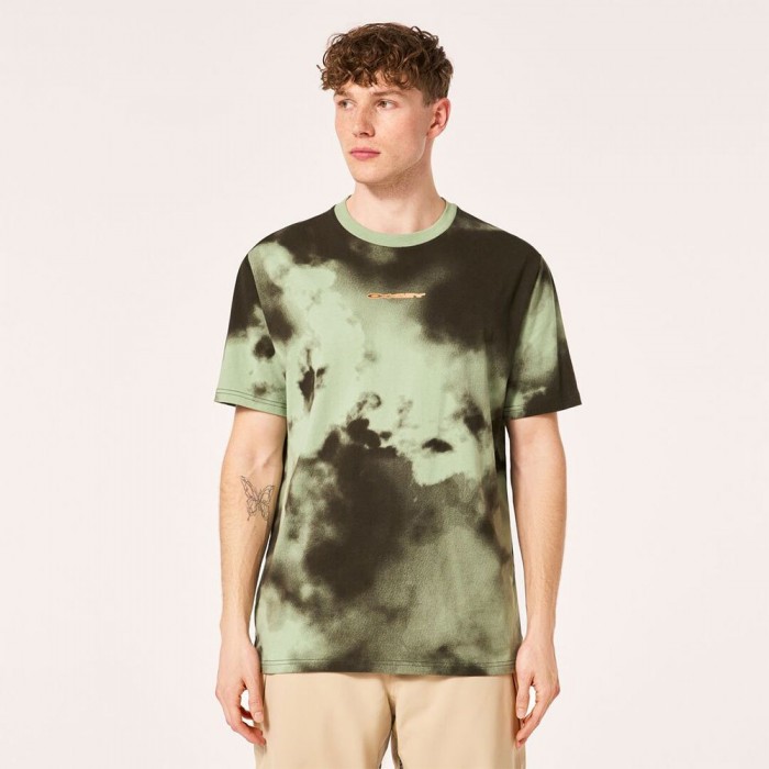 [해외]오클리 APPAREL TC Rykkinn 반팔 티셔츠 1139743288 Green Clouds Print