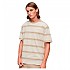 [해외]슈퍼드라이 Relaxed Fit Stripe 반팔 티셔츠 140370956 Sand Beige Stripe