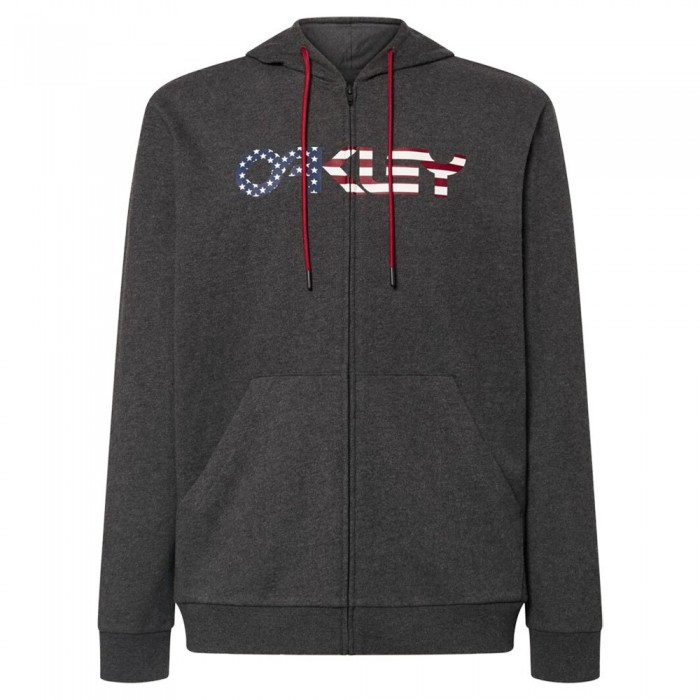 [해외]오클리 APPAREL Teddy Hoddie 풀지퍼 스웨트셔츠 139743296 Dk Grey Hthr / American Flag