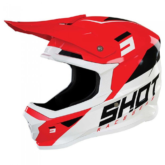 [해외]SHOT Furious Chase 오프로드 헬멧 9138299869 Red / White Glossy