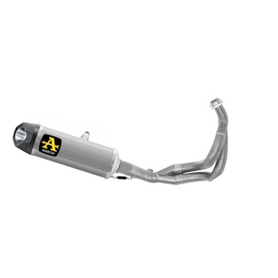 [해외]ARROW Indy Race Silencer Aluminium With Carbon End Cap Kawasaki Z 650 ´21-23 비인증된 완전 배기 시스템 9140448215 Silver