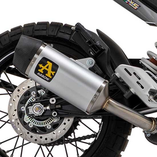 [해외]ARROW Indy Race Titanium With Carbon End Cap Husqvarna Svartpilen / Vitpilen 401 ´20-22 인증된 머플러 9140448363 Silver