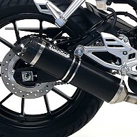 [해외]ARROW 카본 엔드 캡이 있는 알루미늄 다크 Yamaha YZF-R Street Thunder 125 ´19-22 머플러 9140449143 Black