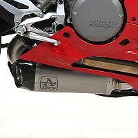 [해외]ARROW 카본 엔드 캡을 사용한 티타늄 작업 머플러 Ducati Panigale V2 955 ´20 9140449298 Silver