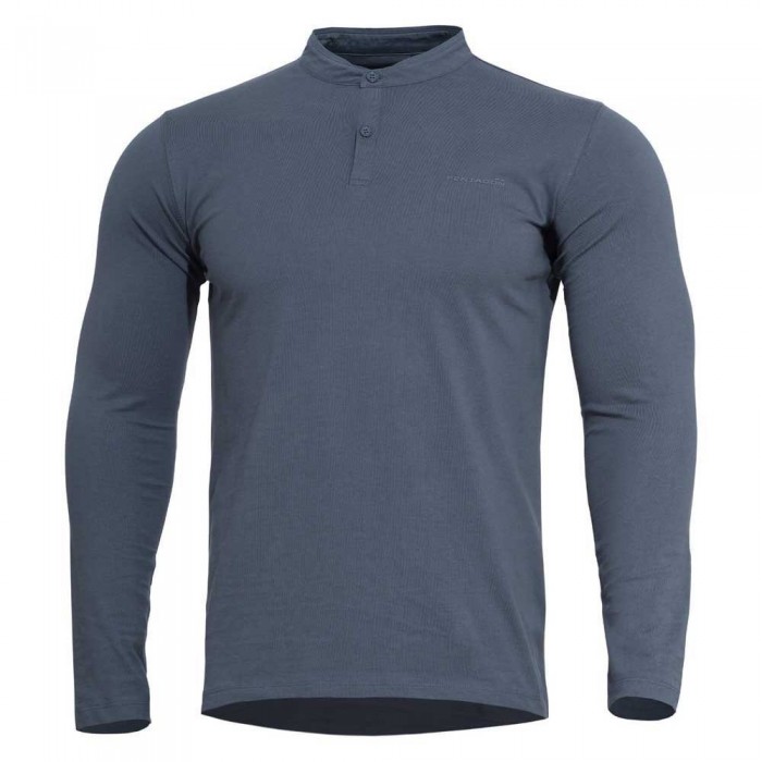 [해외]PENTAGON Romeo 2.0 Henley 긴팔 티셔츠 4140474512 Charcoal Blue