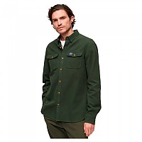 [해외]슈퍼드라이 Flannel Workwear 긴팔 셔츠 140394846 Enamel Green