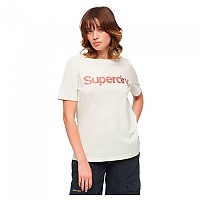[해외]슈퍼드라이 Metallic 코어 로고 반팔 티셔츠 140445710 Ice White