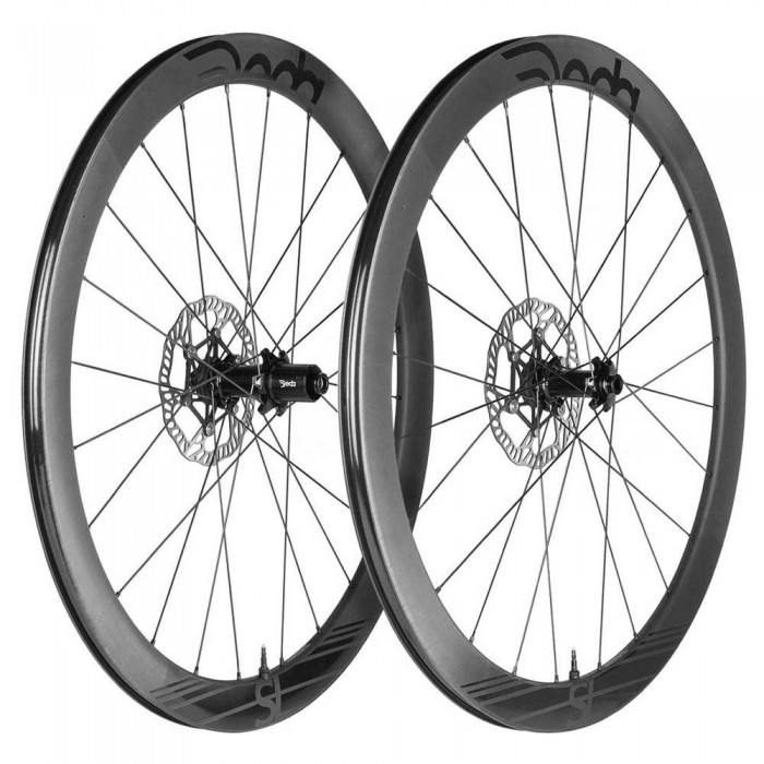 [해외]DEDA SL4 DB Carbon Tubeless 도로용 휠 세트 1139466139 Black