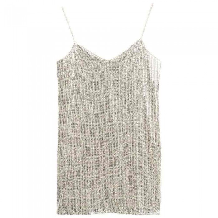 [해외]슈퍼드라이 민소매 짧은 드레스 Sequin Cami 140424579 Silver Sequin