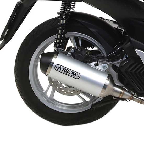 [해외]ARROW Urban Aluminium Dark With Dark End Cap Honda SH 125i / 150i ´20-22 인증된 머플러 9140449308 Black