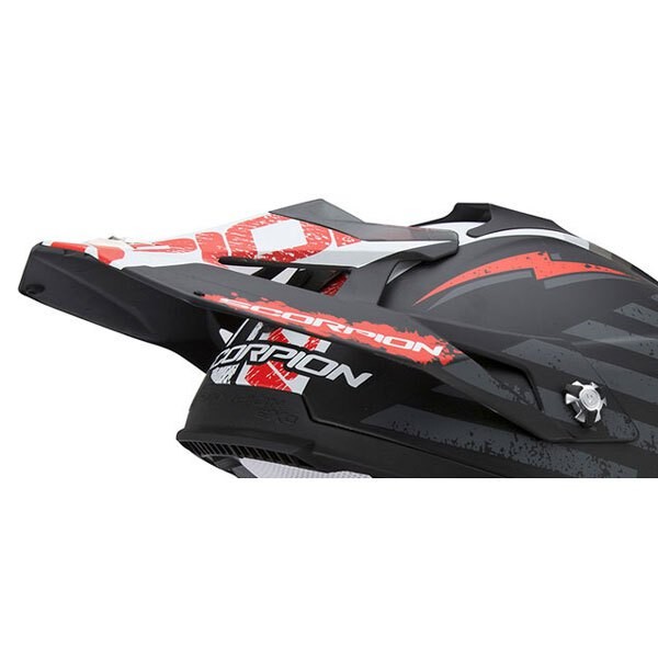 [해외]SCORPION VX-15 Evo Air 썬바이저 9139815683 Matt Black / White / Red