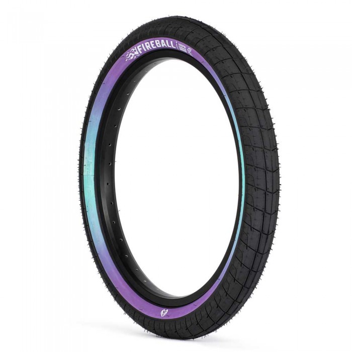 [해외]?CLAT Fireball 60 TPI Anti Puncture 20´´ x 2.40 도시의 견고한 자전거 타이어 1140468561 Black / Purple Teal